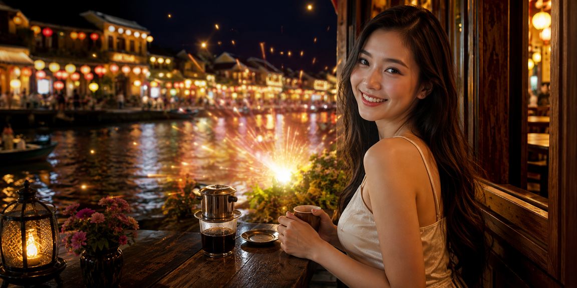 Không khí chơi casino trực tuyến tại quán cà phê Hội An buổi sáng